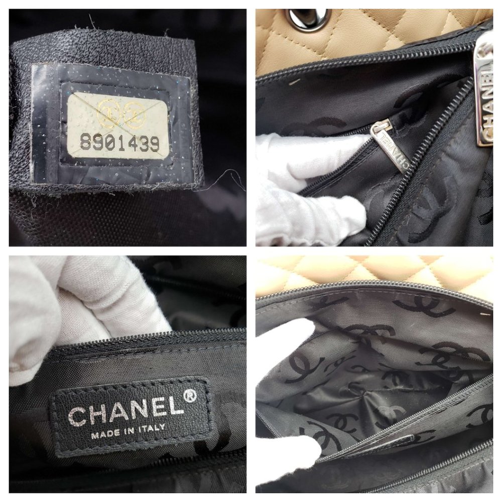 100% AUTHENTIC CHANEL CAMBON LINE LEATHER LARGE TOTE BAG - Picture 15 of 16